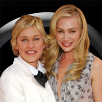 Ellen DeGeneres with her partner Portia Di Rossi
