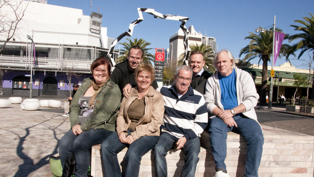 Pride Committee members Laura Foster, Marcus Remta, Michelle Rigg, Graham Lovelock,Daniel Smith and Dean Cahill. 