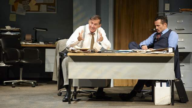 096 Peter Rowsthorn, Damian Walshe-Howling. Glengarry Glen Ross. Image by Gary Marsh Photography