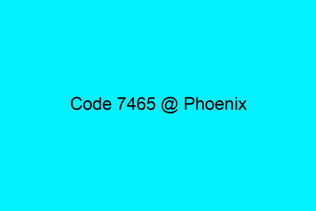 Sign 7465 Code 7465 @ Phoenix - OUTinPerth