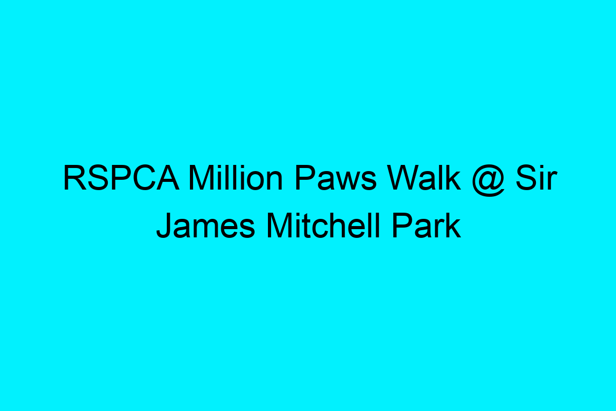 RSPCA Million Paws Walk Sir James Mitchell Park OUTinPerth