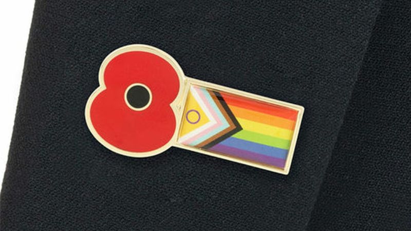 Rainbow Poppies Enamel Pin Badge – Remembrance & Pride LGBTQ+ – Metal, UK Made